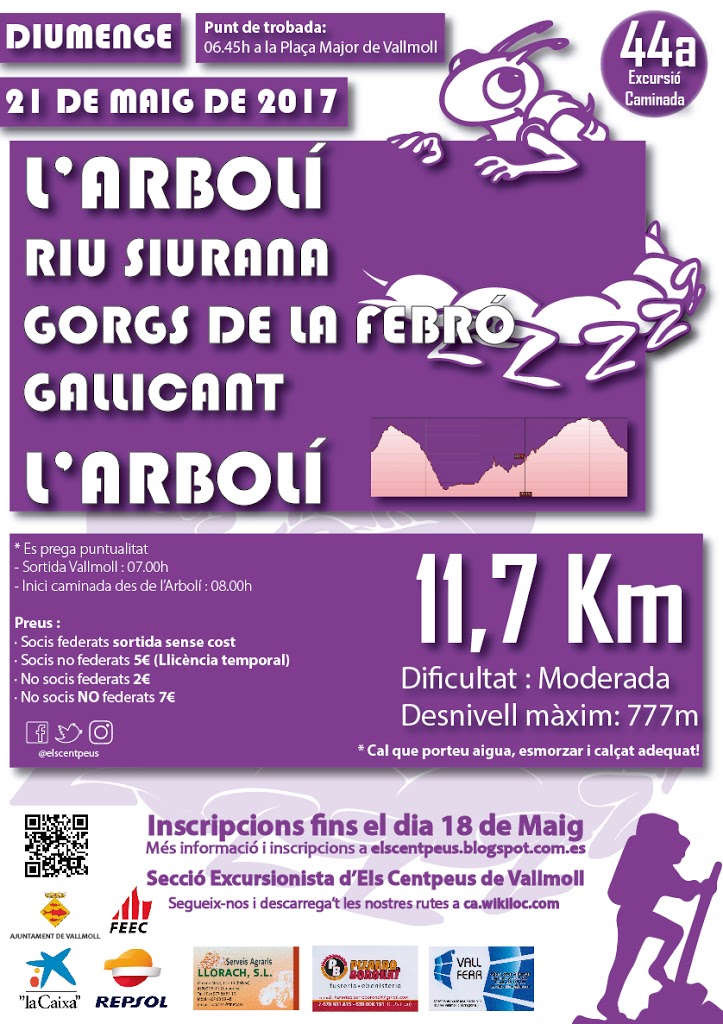 44ª CAMINADA: ARBOLI-GORGS DE LA FEBRO-GALLICANT-ARBOLI