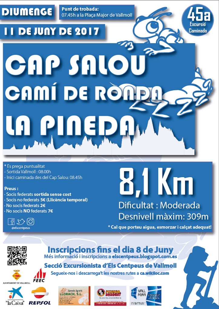 45ª CAMINADA: CAP DE SALOU – LA PINEDA PEL CAMI DE RONDA