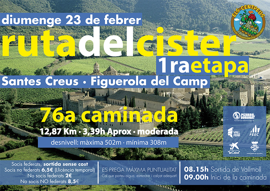 76a Caminada – Ruta del Cister · 1ra etapa – 23.02.20