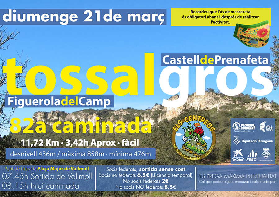 82a Caminada – Tossal Gros – Castell de Prenafeta – Figuerola del Camp